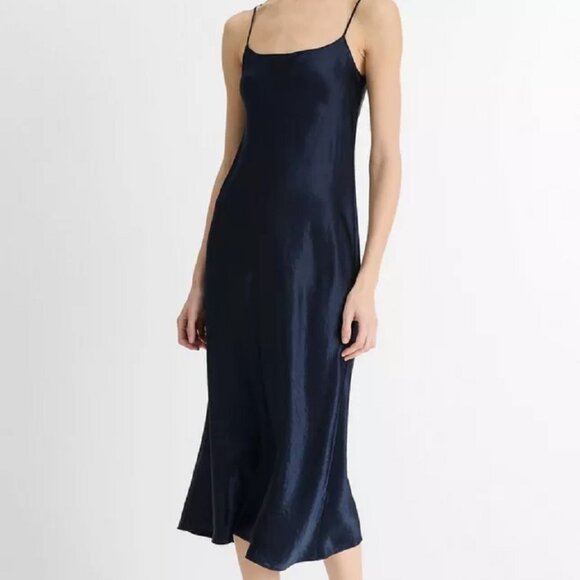 NWT Vince Spaghetti Strap Emerald Green Slip Dress Midi XXS $365 - Picture 1 of 7
